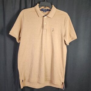US Polo Assn Mens Luxury Feel Polo Shirt Tan Short Sleeve Size S Preppy Golf